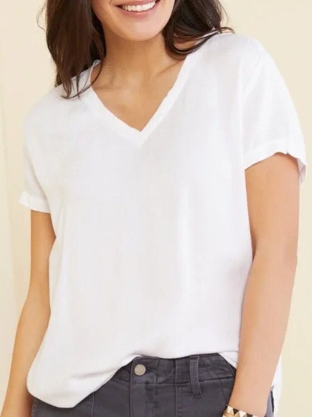 Cloth & Stone | Woven V-Neck Tee